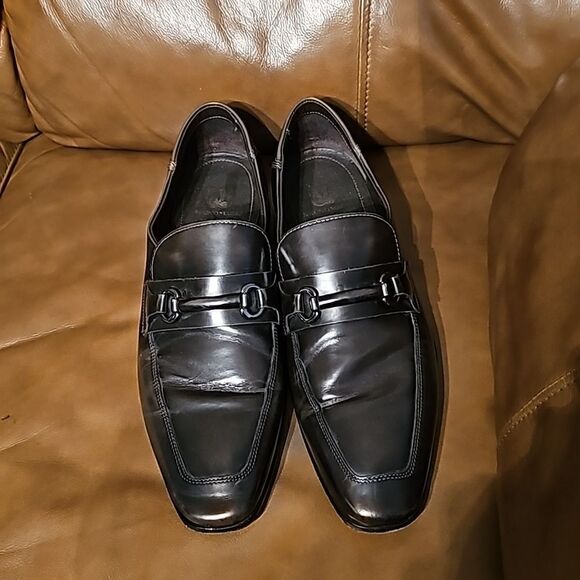 BRUNO MAGLI Smoke Gray Leather Horsebit Loafers - Size 13‎ main image 4